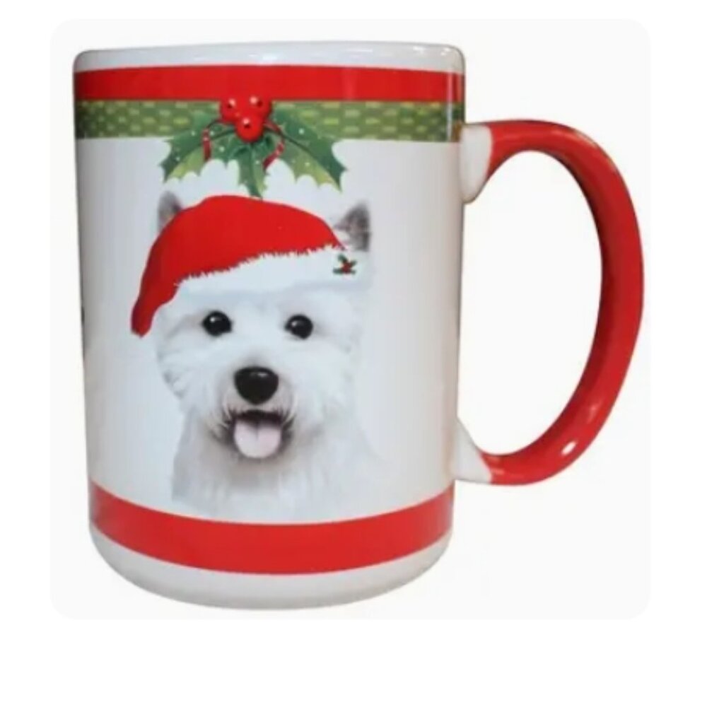 Westie Holiday Mug holds 15OZ NIB